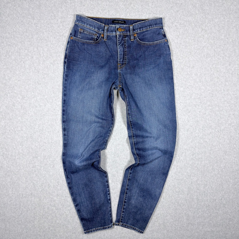 Lucky Brand Womens Mid Rise Skinny Jeans Medium Wash Denim Blue‎ 30